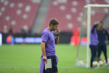 Kallang-singapore-19jul2019-Mauricio Pochettino manager of tottenham hotspur in action during official training before icc2019 at national stadium,singapore