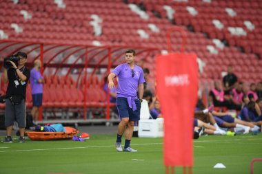 Kallang-singapore-19jul2019-Mauricio Pochettino head coach of tottenham hotspur in action during official training before icc2019 at national stadium,singapore