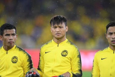 Kuala lumphur-Malaysia-14Nov2019:Khairulazhan Khalid #22 Player of malaysia in action during fifa world cup qatar 2022 against thailand at bukit jalil,malaysia