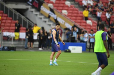 Kallang-singapore-19jul2019-Heung-Min Son player of tottenham hotspur in action during official training before icc2019 at national stadium,singapore