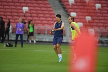 Kallang-singapore-19jul2019-Heung-Min Song player of tottenham hotspur in action during official training before icc2019 at national stadium,singapore