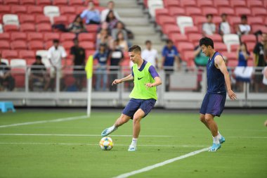 Kallang-singapore-19jul2019-Player of tottenham hotspur in action during official training before icc2019 at national stadium,singapore