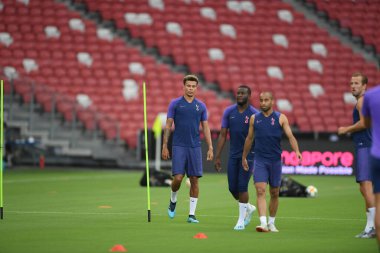 Kallang-singapore-19jul2019-Dele alli player of tottenham hotspur in action during official training before icc2019 at national stadium,singapore