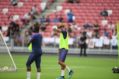 Kallang-singapore-19jul2019-Dele alli player of tottenham hotspur in action during official training before icc2019 at national stadium,singapore