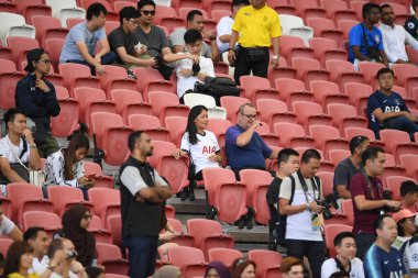 Kallang-singapore-19jul2019-Unidentified fan of tottenham hotspur in action during official training before icc2019 at national stadium,singapore
