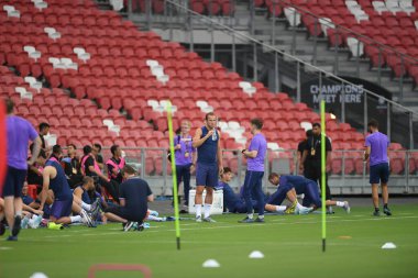 Kallang-singapore-19jul2019-Harry kane player of tottenham hotspur in action during official training before icc2019 at national stadium,singapore