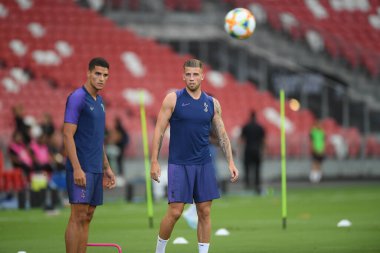 Kallang-singapore-19jul2019-Toby alderweireld Player of tottenham hotspur in action during official training before icc2019 at national stadium,singapore