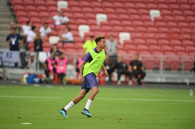 Kallang-singapore-19jul2019-Dele alli player of tottenham hotspur in action during official training before icc2019 at national stadium,singapore