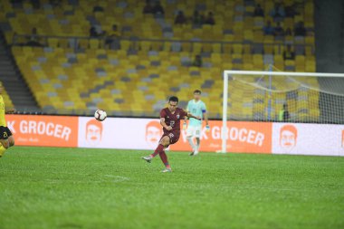 Kuala lumphur-Malezya-14 Kasım 2019: Tayland 'ın Korrakod Wiriyaudomsiri Oyuncusu FIFA Dünya Kupası Katarı 2022' de Malezya 'ya karşı Bukit Jalil, Malezya