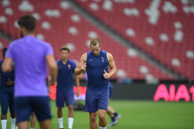 Kallang-singapore-19jul2019-Harry kane player of tottenham hotspur in action during official training before icc2019 at national stadium,singapore