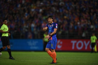 Bangkok-Thailand-13Jul2019:Seul ki ko player of port fc in action during thaileague match between port fc against chonburi fc at pat stadium,thailand
