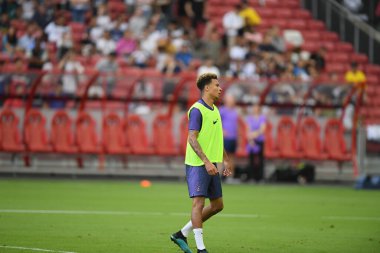 Kallang-singapore-19jul2019-Dele alli player of tottenham hotspur in action during official training before icc2019 at national stadium,singapore
