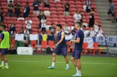Kallang-singapore-19jul2019-Heung-Min Song player of tottenham hotspur in action during official training before icc2019 at national stadium,singapore