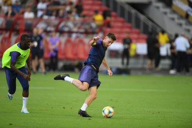Kallang-singapore-19jul2019-Player of tottenham hotspur in action during official training before icc2019 at national stadium,singapore