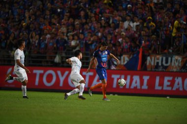 Bangkok-Thailand-13Jul2019:Sergio gustavo suarez arteaga player of port fc in action during thaileague match between port fc against chonburi fc at pat stadium,thailand