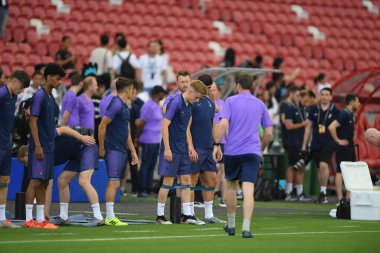 Kallang-singapore-19jul2019-Player of tottenham hotspur in action during official training before icc2019 at national stadium,singapore