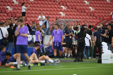 Kallang-singapore-19jul2019-Mauricio Pochettino head coach of tottenham hotspur in action during official training before icc2019 at national stadium,singapore