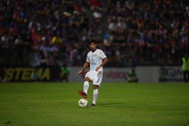 Bangkok-Thailand-13Jul2019:Noppanon kodchapalayuk player of chonburi fc in action during thaileague match between port fc against chonburi fc at pat stadium,thailand