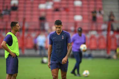 Kallang-singapore-19jul2019-Erik lamela player of tottenham hotspur in action during official training before icc2019 at national stadium,singapore