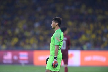 Kuala lumphur-Malezya-14 Kasım 2019: Muhammed Syafiq Ahmad 22 Malezya Oyuncusu Fifa Dünya Kupası Katarı 2022 'de Malezya' nın Bukit Jalil kentinde oynanan karşılaşmada