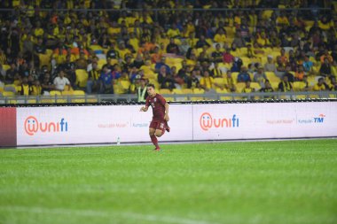 Kuala lumphur-Malezya-14 Kasım 2019: Chanathip Songkasin 18 Tayland Oyuncusu FIFA Dünya Kupası Katarı 2022 'de Malezya' ya karşı Malezya, Malezya 'da oynuyordu