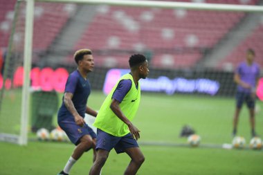 Kallang-singapore-19jul2019-Player of tottenham hotspur in action during official training before icc2019 at national stadium,singapore