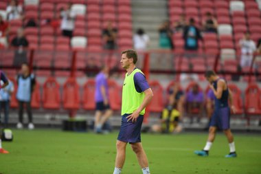 Kallang-singapore-19jul2019-Jan vertonghen player of tottenham hotspur in action during official training before icc2019 at national stadium,singapore