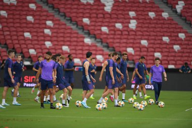 Kallang-singapore-19jul2019-Player of tottenham hotspur in action during official training before icc2019 at national stadium,singapore