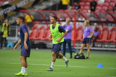 Kallang-singapore-19jul2019-Player of tottenham hotspur in action during official training before icc2019 at national stadium,singapore