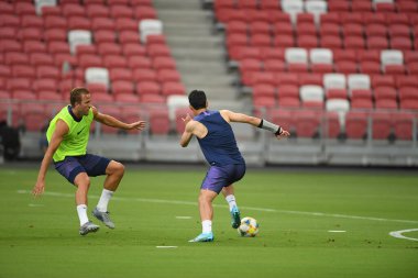 Kallang-singapore-19jul2019-Heung-Min Son player of tottenham hotspur in action during official training before icc2019 at national stadium,singapore