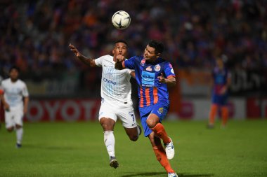 Bangkok-Thailand-13Jul2019:Tossapol lated player of port fc in action during thaileague match between port fc against chonburi fc at pat stadium,thailand