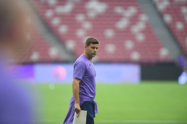 Kallang-singapore-19jul2019-Mauricio Pochettino manager of tottenham hotspur in action during official training before icc2019 at national stadium,singapore