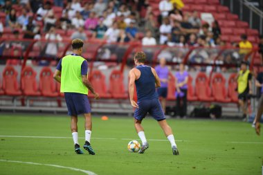 Kallang-singapore-19jul2019-Harry kane player of tottenham hotspur in action during official training before icc2019 at national stadium,singapore