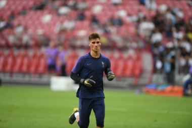 Kallang-singapore-19jul2019-Jonathan de bie player of tottenham hotspur in action during official training before icc2019 at national stadium,singapore