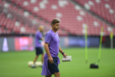 Kallang-singapore-19jul2019-Mauricio Pochettino manager of tottenham hotspur in action during official training before icc2019 at national stadium,singapore