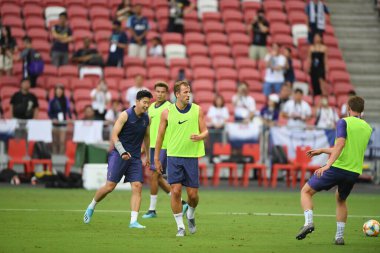 Kallang-singapore-19jul2019-Harry kane player of tottenham hotspur in action during official training before icc2019 at national stadium,singapore