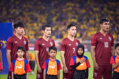 Kuala lumphur-Malezya-14 Kasım 2019: FIFA Dünya Kupası Katarı sırasında Malezya 'ya karşı Bukit Jalil, Malezya' da oynayan oyuncu