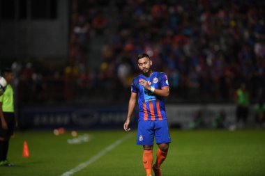 Bangkok-Thailand-13Jul2019:Pakorn prempak player of port fc in action during thaileague match between port fc against chonburi fc at pat stadium,thailand