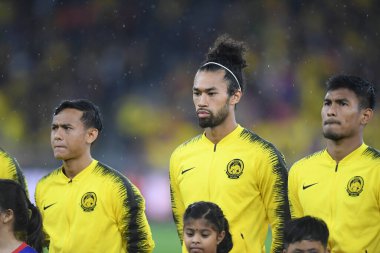 Kuala lumphur-Malezya-14 Kasım 2019: La 'vere Corbin-ong 6 Malezya Oyuncusu Fifa Dünya Kupası Katarı 2022' de Malezya 'nın Bukit Jalil kentinde oynanan karşılaşmada