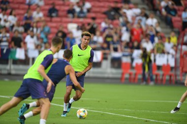 Kallang-singapore-19jul2019-Player of tottenham hotspur in action during official training before icc2019 at national stadium,singapore