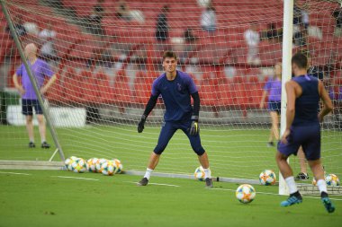 Kallang-singapore-19jul2019-Jonathan de bie player of tottenham hotspur in action during official training before icc2019 at national stadium,singapore