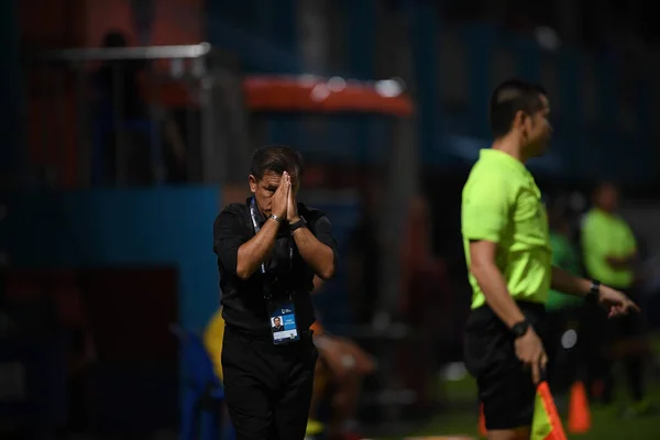 Bangkok Thailand Jul 2019 Sasom Popprasert Head Coach Chonburi Action — Foto de Stock