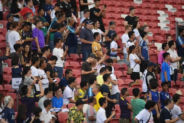 Kallang Singapore 19Jul2019 Unidentified Fan Tottenham Hotspur Action Official Training — ストック写真