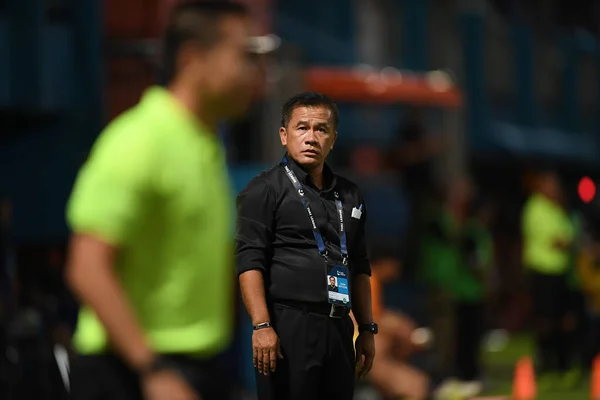 Bangkok Thailand Jul 2019 Sasom Popprasert Head Coach Chonburi Action —  Fotos de Stock