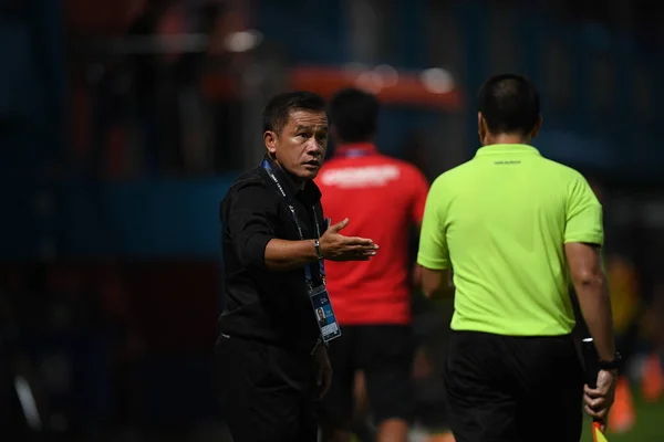 Bangkok Thailand Jul 2019 Sasom Popprasert Head Coach Chonburi Action — Foto de Stock