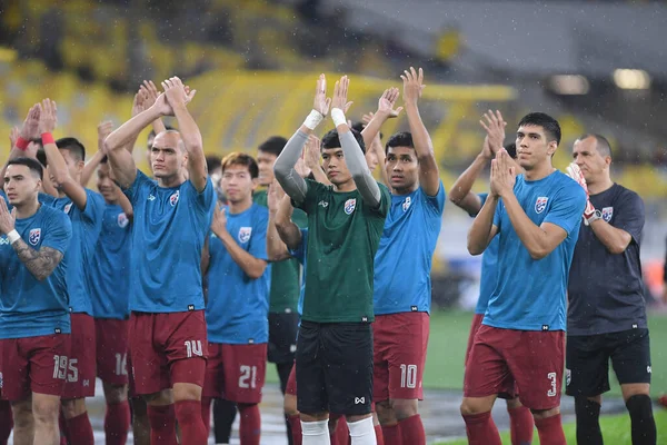 Kuala lumphur-Malezya-14 Kasım 2019: FIFA Dünya Kupası Katarı sırasında Malezya 'ya karşı Bukit Jalil, Malezya' da oynayan oyuncu