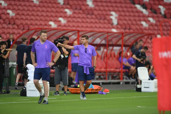 Kallang-singapore-19jul2019-Mauricio Pochettino head coach of tottenham hotspur in action during official training before icc2019 at national stadium,singapore