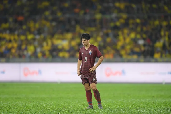 クアラルンプール マレーシア 11月2019 Ekanit Panya 8マレーシアのブキットジャリルでマレーシア戦Fifaワールドカップカタール2022中に行動中のタイの選手 — ストック写真