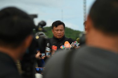 Buriram-Thailand-6 Jun 2019: Sirasak yodyadthai head coach of Thailand in action during training before match again India at camp buriram united, thailand