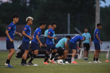 Buriram-Thailand-3Jun2019:Supanat mueanta player of thailand in action during training before tournament king cup 2019 at buriram academ